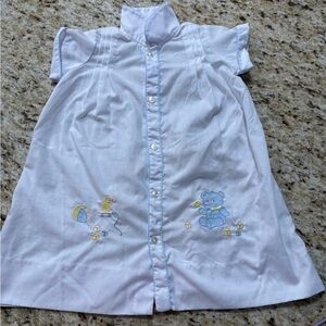 Adorable Vintage House Of Hatten Embroidered Baby Dress 3-6 Months Duck & Bear